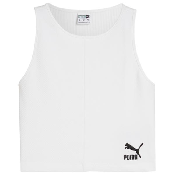 Bustieră pentru femei Puma Classics Ribbed Crop White photo 1
