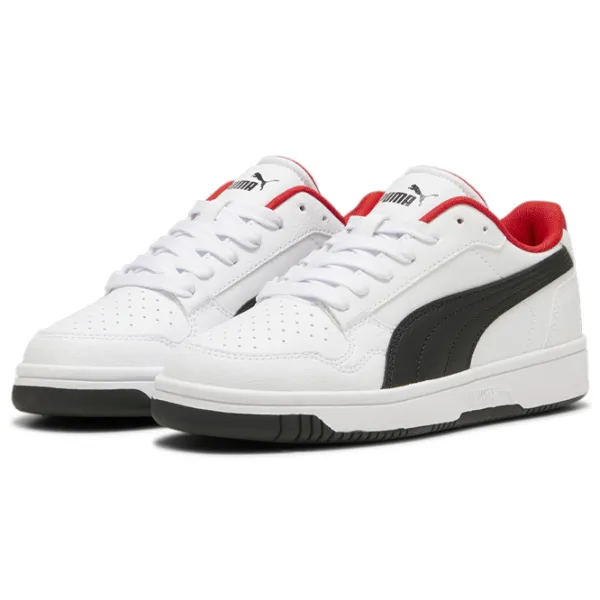 Ghete pentru băieți Puma Reb-L Jr Demisezon / White Black photo 1 Ghete pentru băieți Puma Reb-L Jr Demisezon / White Black photo 1