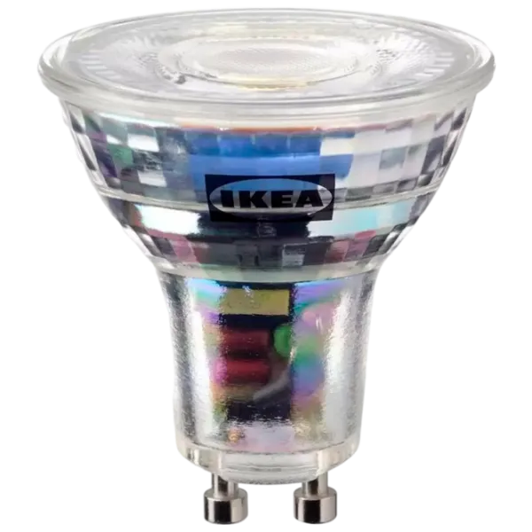 Лампочка светодиодная Ikea Solhetta 904.987.74 GU10/ 3 Вт/ 2700 K/ 345лм/ Yellow photo 1