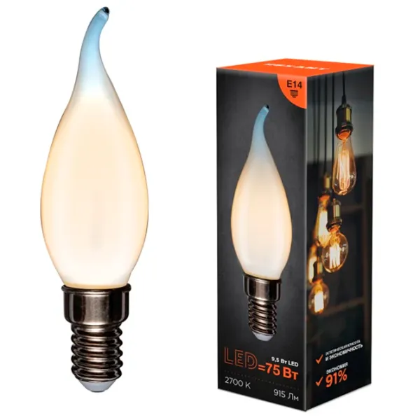Bec LED cu filament Rexant CN37 604-113 E14/ 9.5 W/ 2700 K/ 950lm/ Yellow photo 2