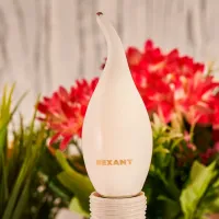 Лампочка светодиодная филаментная Rexant CN37 604-113 E14/ 9.5 Вт/ 2700 K/ 950лм/ Yellow photo 5