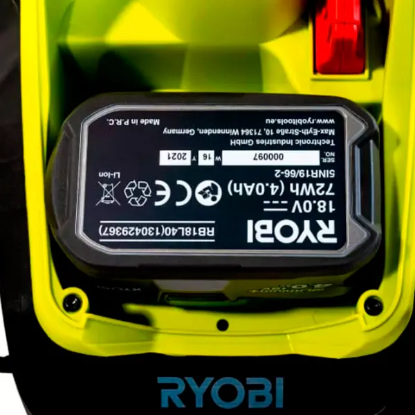 Газонокосилка аккумуляторный Ryobi RLM18X33B40 Ручной photo 10