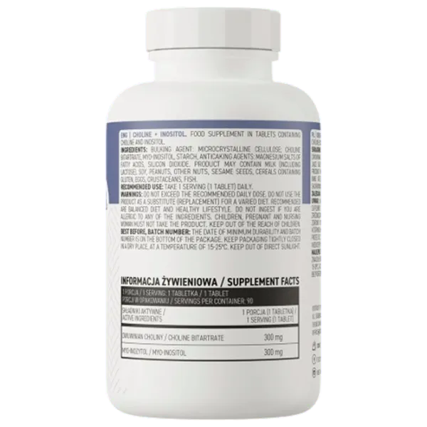 Витамины и минералы OstroVit Choline + Inositol 90 tab (5903246229950) 90 photo 2 Витамины и минералы OstroVit Choline + Inositol 90 tab (5903246229950) 90 photo 2