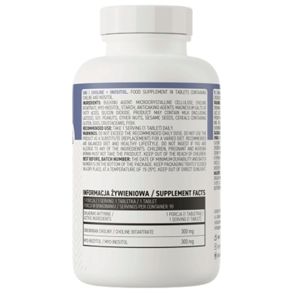 Витамины и минералы OstroVit Choline + Inositol 90 tab (5903246229950) 90 photo 2 Витамины и минералы OstroVit Choline + Inositol 90 tab (5903246229950) 90 photo 2