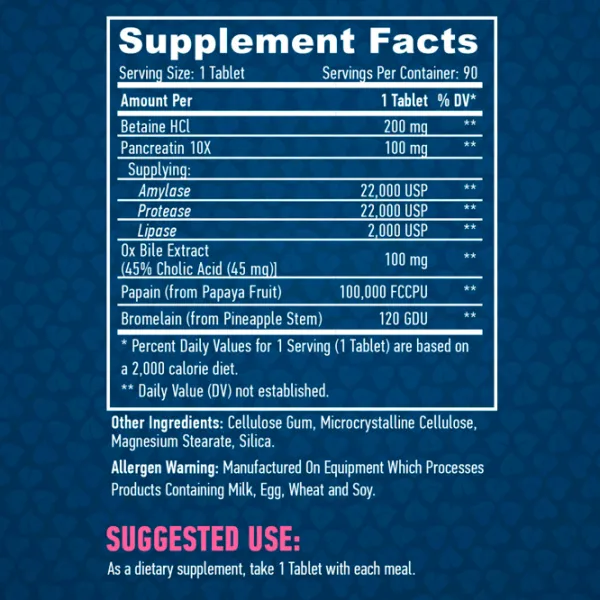 Vitamine și minerale Haya Labs Super Enzyme Complex / 90tabs (854822007385) 90 photo 2 Vitamine și minerale Haya Labs Super Enzyme Complex / 90tabs (854822007385) 90 photo 2