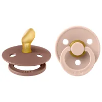 Suzetă cu tetina ortodontică Bibs Colour 2111421  Pentru fetițe / 0 luni - 6 luni / Latex / Blush Pink