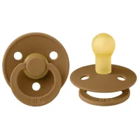 Suzetă cu tetina rotundă Bibs Colour 100289C  Unisex / 0 luni - 6 luni / Latex / Caramel