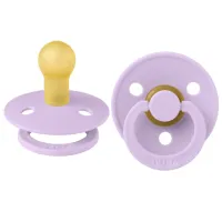 Suzetă cu tetina rotundă Bibs Colour 100291C Pentru fetițe / 0 luni - 6 luni / Latex / Violet
