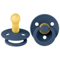 Соска круглая Bibs Colour 100280C Унисекс / 0 месяцев - 6 месяцев / Латекс / Синий