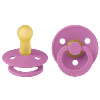 Suzetă cu tetina rotundă Bibs Colour 100321C  Pentru fetițe / 0 luni - 6 luni / Latex / Pink
