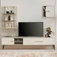 Комплекты ТВ-зона Милена 01172920 100 см x 48.3 см x 180.2 см / Крем