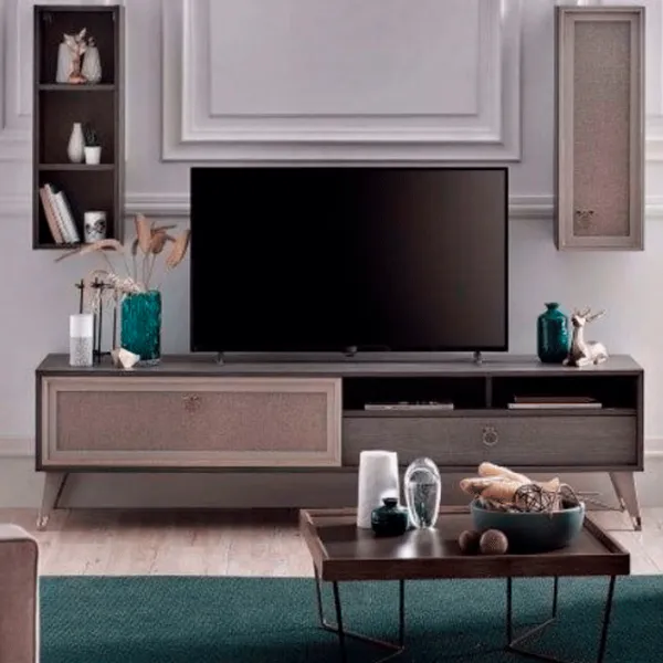 Seturi zona TV Hector 01172930 85 cm x 48.1 cm x 206.4 cm / Stejar antracit photo 1 Seturi zona TV Hector 01172930 85 cm x 48.1 cm x 206.4 cm / Stejar antracit photo 1