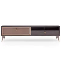Комплекты ТВ-зона Гектор 01172930 85 см x 48.1 см x 206.4 cm / Дуб антрацит photo 2