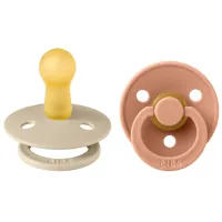 Suzetă cu tetina rotundă Bibs Colour 120229 Unisex / 6 luni - 18 luni / Latex / Vanilla