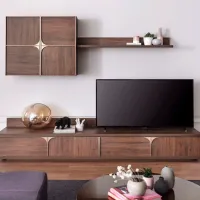 Комплекты ТВ-зона Gold 01172931 79.4 см x 49 см x 222 см / Орех