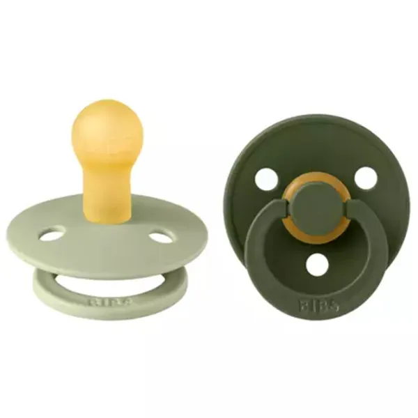 Suzetă cu tetina rotundă Bibs Colour 110212  Unisex / 0 luni - 6 luni / Latex / Sage Green photo 1