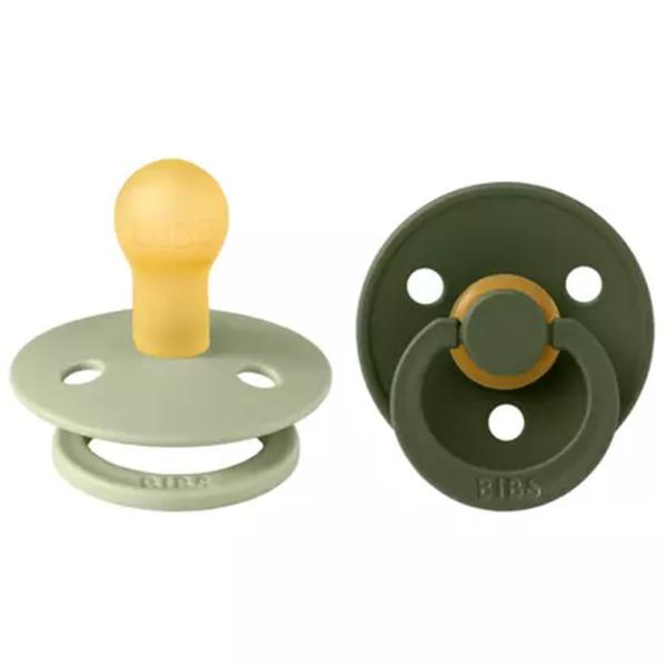Suzetă cu tetina rotundă Bibs Colour 110212  Unisex / 0 luni - 6 luni / Latex / Sage Green photo 1