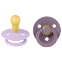 Suzetă cu tetina rotundă Bibs Colour 110430  Pentru fetițe / 0 luni - 6 luni / Latex / Mauve