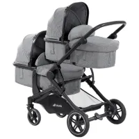 Cărucior pentru copil Hauck Atlantic Twin 4007923500019/ Gray