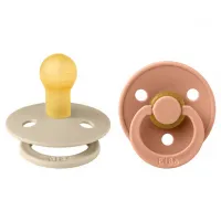 Suzetă cu tetina rotundă Bibs Colour 110229  Unisex / 0 luni - 6 luni / Latex / Vanilla