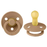 Suzetă cu tetina rotundă Bibs Colour 200279C Unisex / 6 luni - 18 luni / Latex / Brown