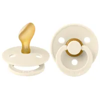 Соска ортодонтическая Bibs Colour 211216C  Для девочек / 6 месяцев - 18 месяцев / Латекс / Слоновая кость