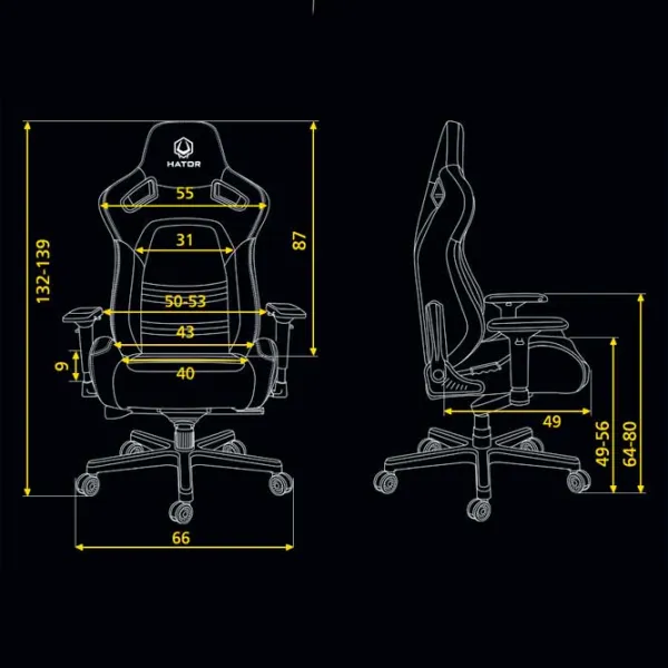 Scaun Gaming Hator Arc Phantom  Black photo 7