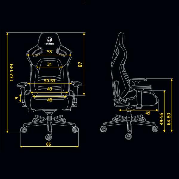 Scaun Gaming Hator Arc Phantom  Black photo 7