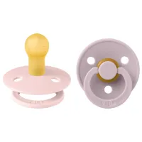 Suzetă cu tetina rotundă Bibs Colour 120416  Pentru fetițe / 6 luni - 18 luni / Latex / Dusky Lilac