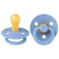 Suzetă cu tetina rotundă Bibs Colour 100230C  Unisex / 0 luni - 6 luni / Latex / Blue