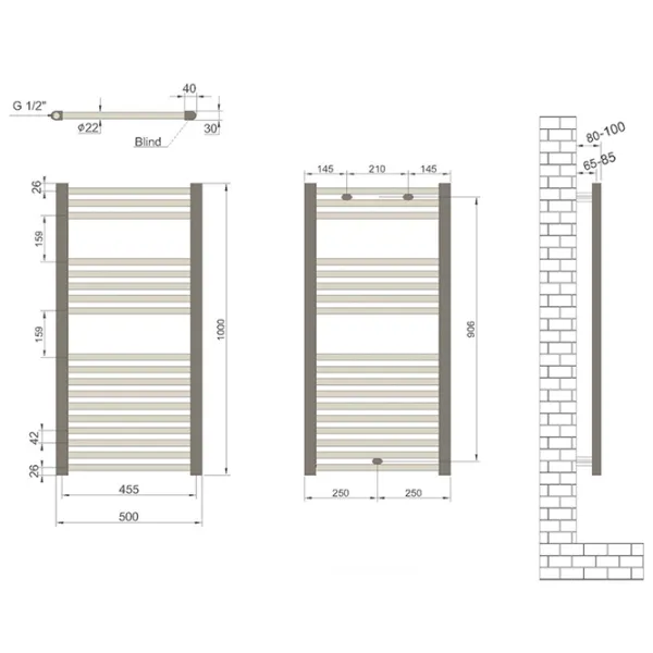 Полотенцесушитель Radiva Haiti Flat С водой photo 2