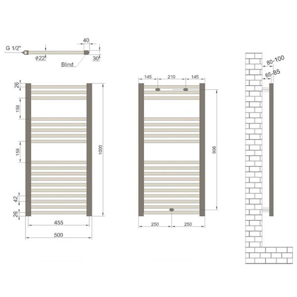 Полотенцесушитель Radiva Haiti Flat С водой photo 2