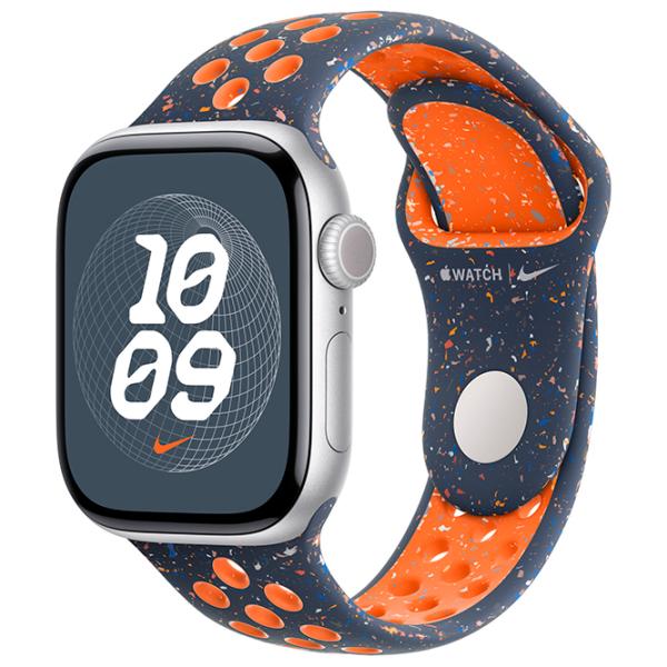 Curelușă Apple Watch Nike Sport Band Fluoroelastomer/
42 mm / Blue White photo 2