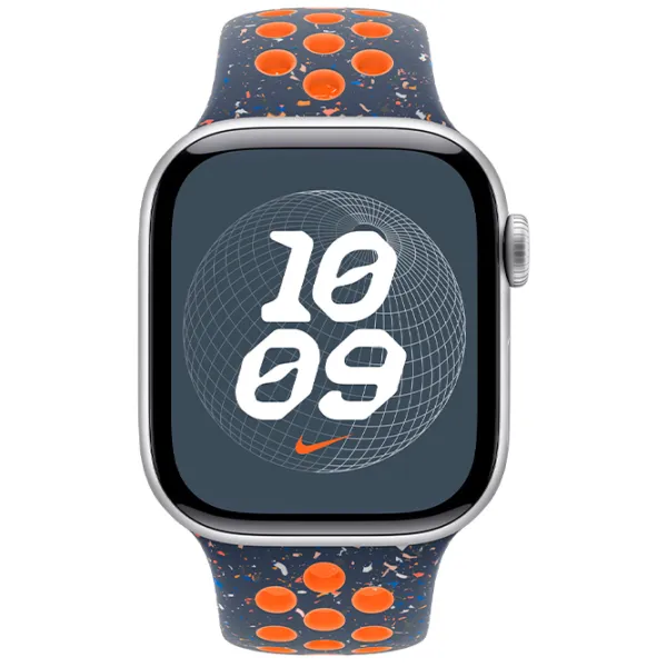 Curelușă Apple Watch Nike Sport Band Fluoroelastomer/
42 mm / Blue White photo 3