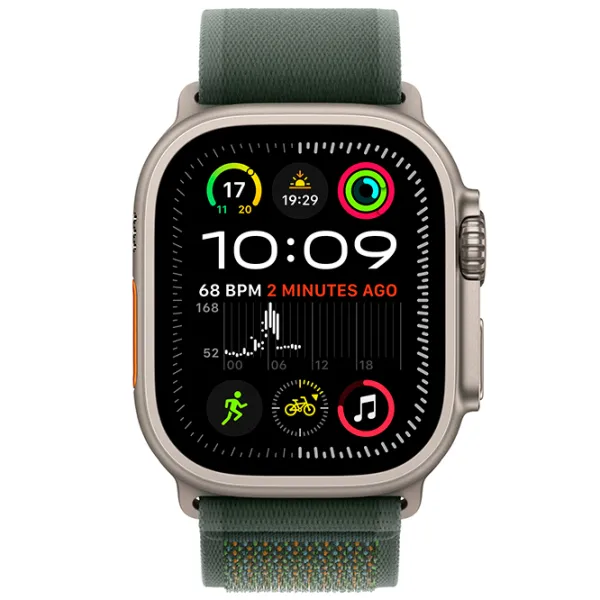 Curelușă Apple Watch Trail Loop Natural Titanium Finish spandex/
49 mm / Green  photo 2