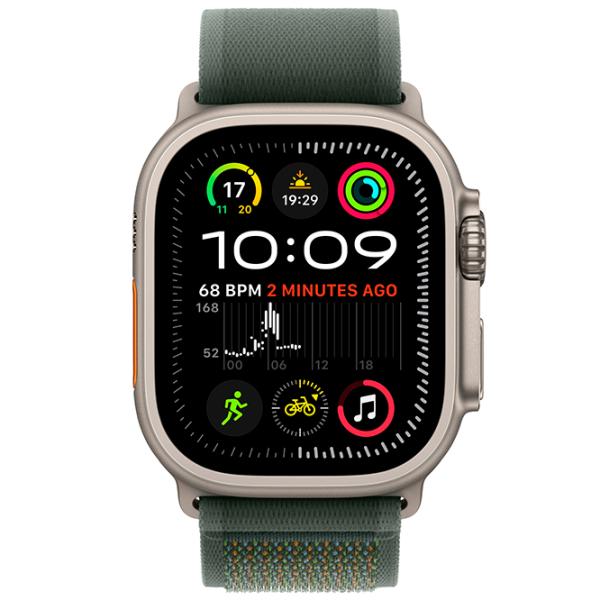 Curelușă Apple Watch Trail Loop Natural Titanium Finish spandex/
49 mm / Green  photo 2