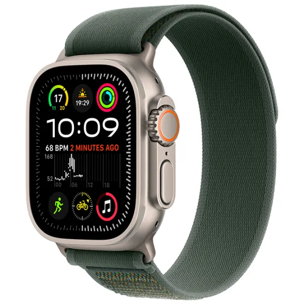 Curelușă Apple Watch Trail Loop Natural Titanium Finish spandex/
49 mm / Green  photo 3