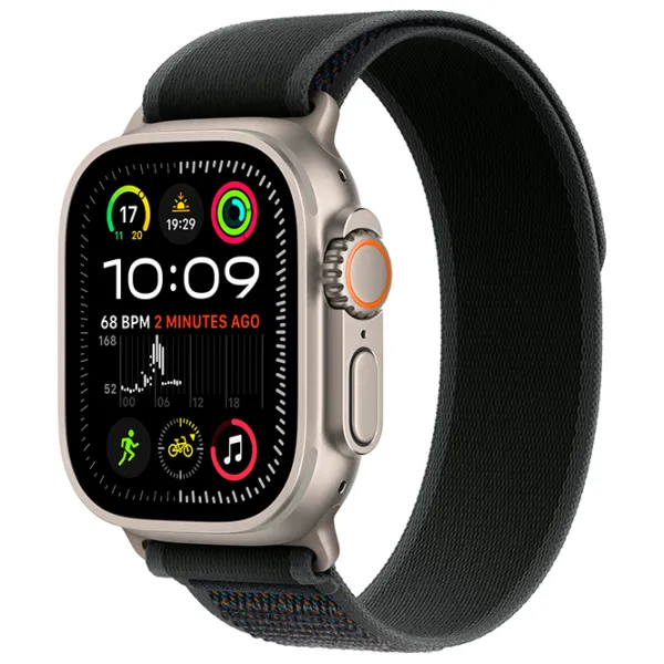Curelușă Apple Watch Trail Loop Natural Titanium Finish spandex/
49 mm / Black  photo 2