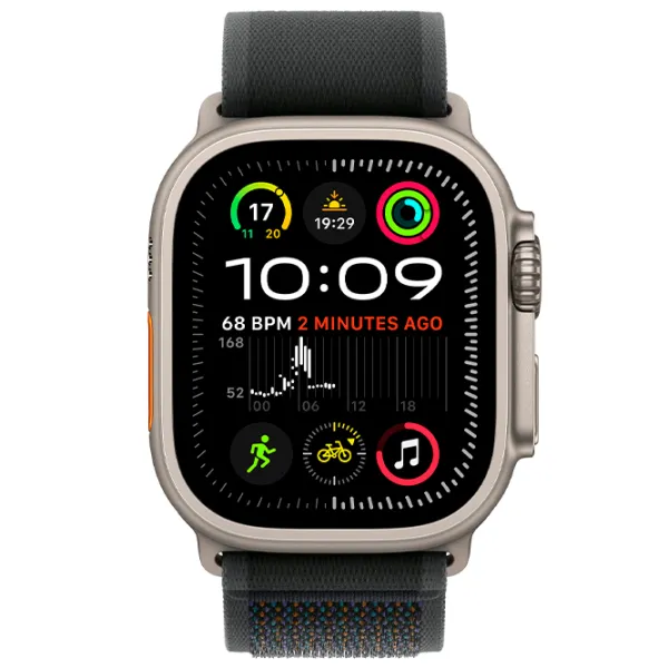 Curelușă Apple Watch Trail Loop Natural Titanium Finish spandex/
49 mm / Black  photo 3