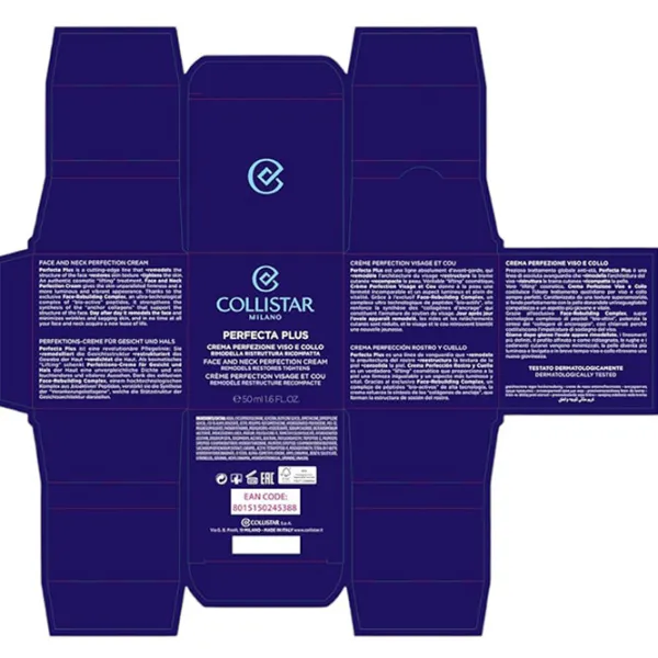 Cremă pentru față Collistar Face and Neck Perfection Cream  Toate tipurile / 50 ml photo 3 Cremă pentru față Collistar Face and Neck Perfection Cream  Toate tipurile / 50 ml photo 3
