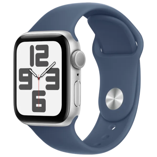 Ceas inteligent Apple Watch SE 2024  1.57" / 44 mm / Silver - Denim / MXEQ3QI/A photo 1