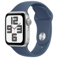 Умные часы Apple Watch SE 2024  1.57" / 44 мм / Серебряный - Джинсовый / MXER3QI/A