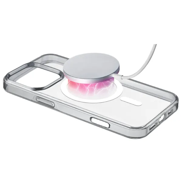 Husă pentru smartphone Apple iPhone 16 Pro Max Cellularline / MagSafe Back / TPU / White Transparent photo 2
