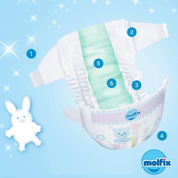 Scutece pentru copii Molfix Maxi Plus 4 9 - 16 kg / 34 buc. photo 2