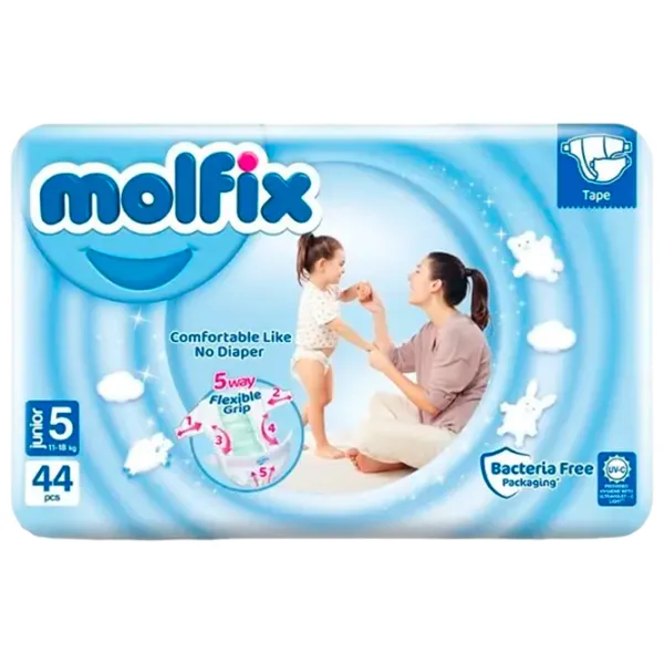 Scutece pentru copii Molfix Junior 5 11 - 18 kg / 44 buc. photo 1