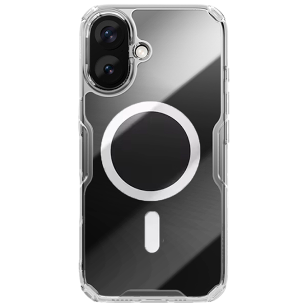 Husă pentru smartphone Apple iPhone 16 Nillkin / MagSafe Back / TPU/PC / White Transparent photo 1