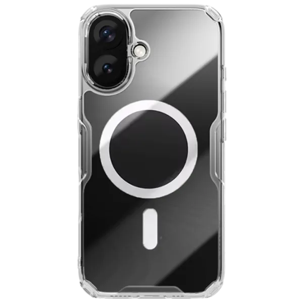 Husă pentru smartphone Apple iPhone 16 Plus Nillkin / MagSafe Back / TPU/PC / White Transparent photo 1