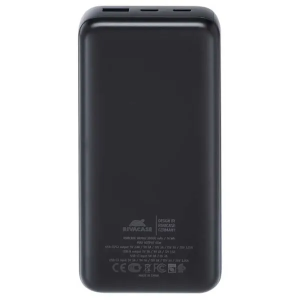 Power Bank RivaCase VA1082 20000 mAh/ Black photo 5