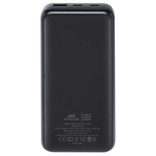 Power Bank RivaCase VA1082 20000 mAh/ Black photo 5