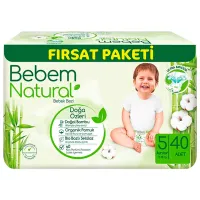 Scutece pentru copii Bebem Natural Junior 5 11 - 18 kg / 40 buc.